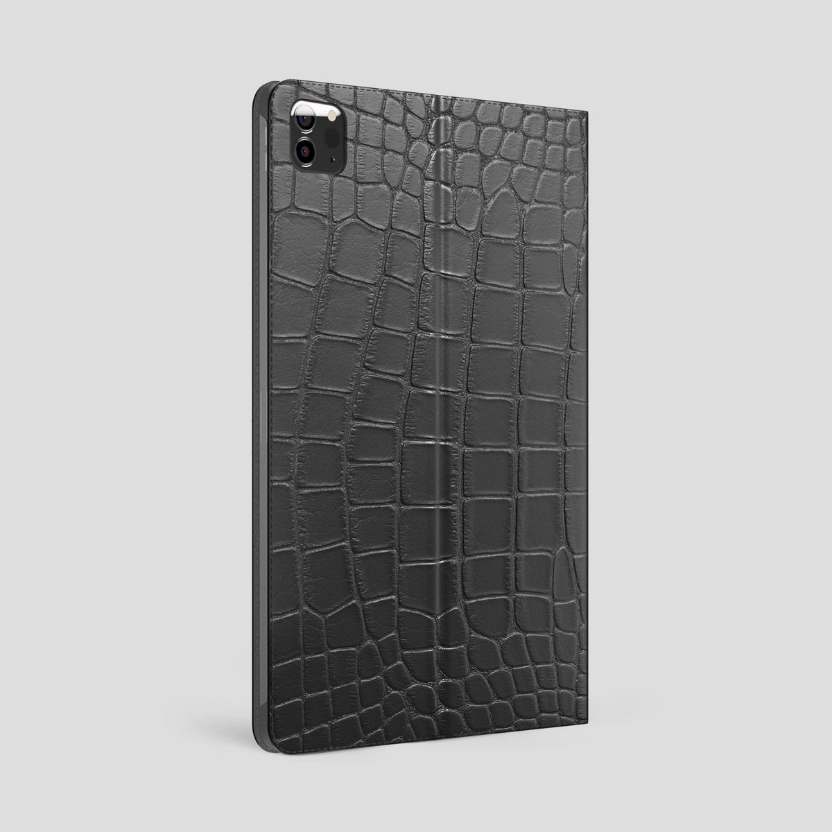 Grey Folio Stand Case For iPad Pro 12.9-inch (5th gen) Alligator -2 | Grey