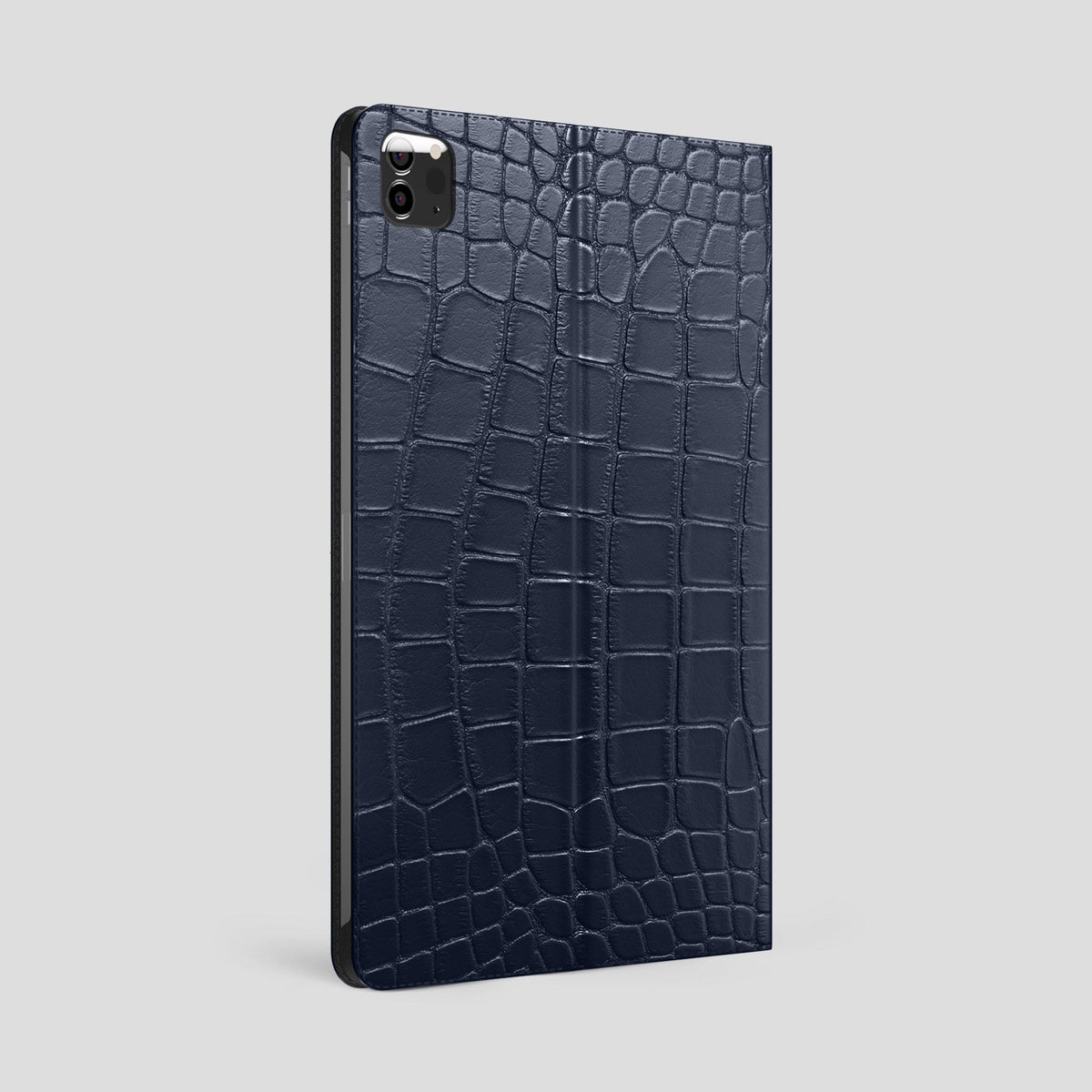 Navy Blue Folio Stand Case For iPad Pro 12.9-inch (5th gen) Alligator -2 | Navy-Blue