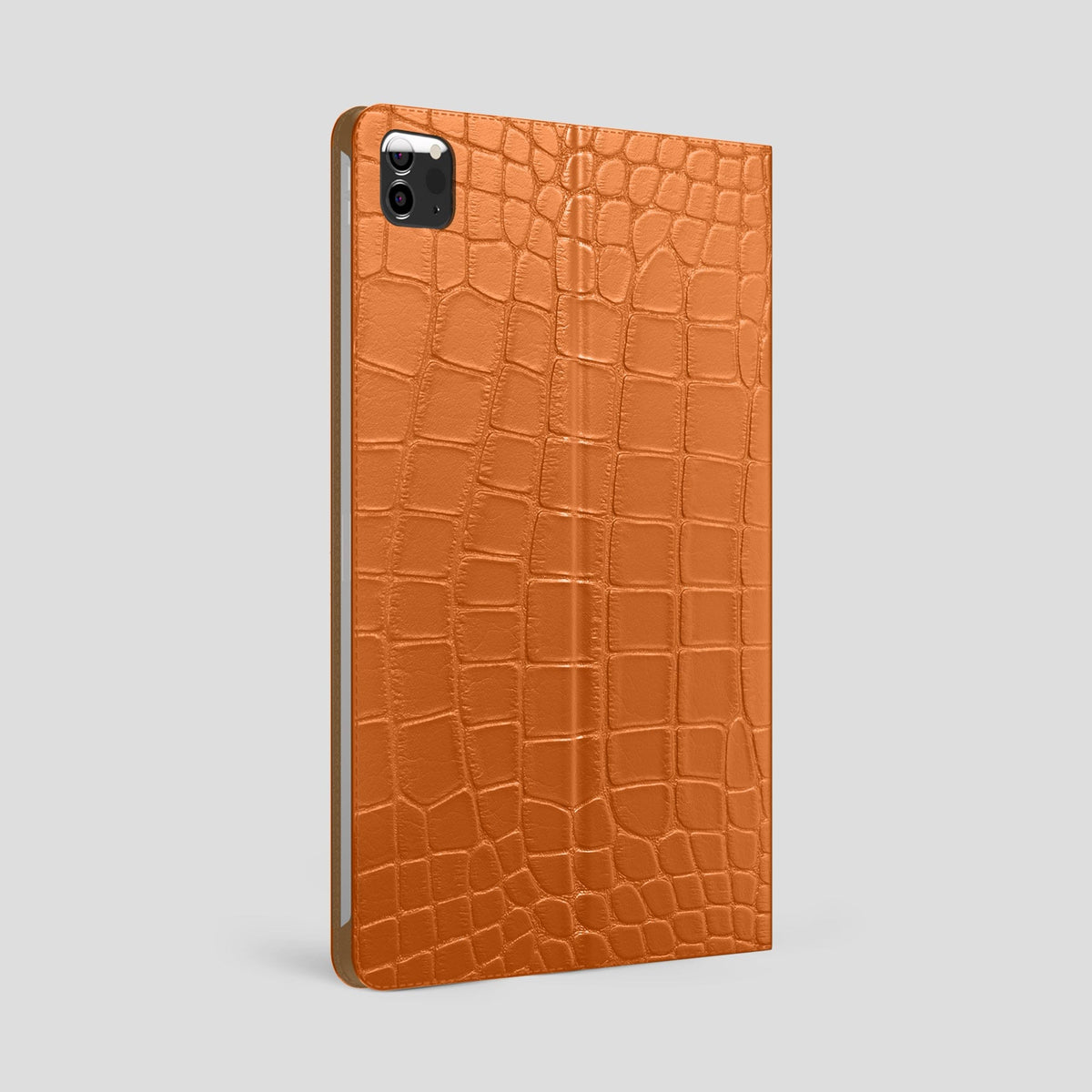 Orange Folio Stand Case For iPad Pro 12.9-inch (5th gen) Alligator -2 | Orange