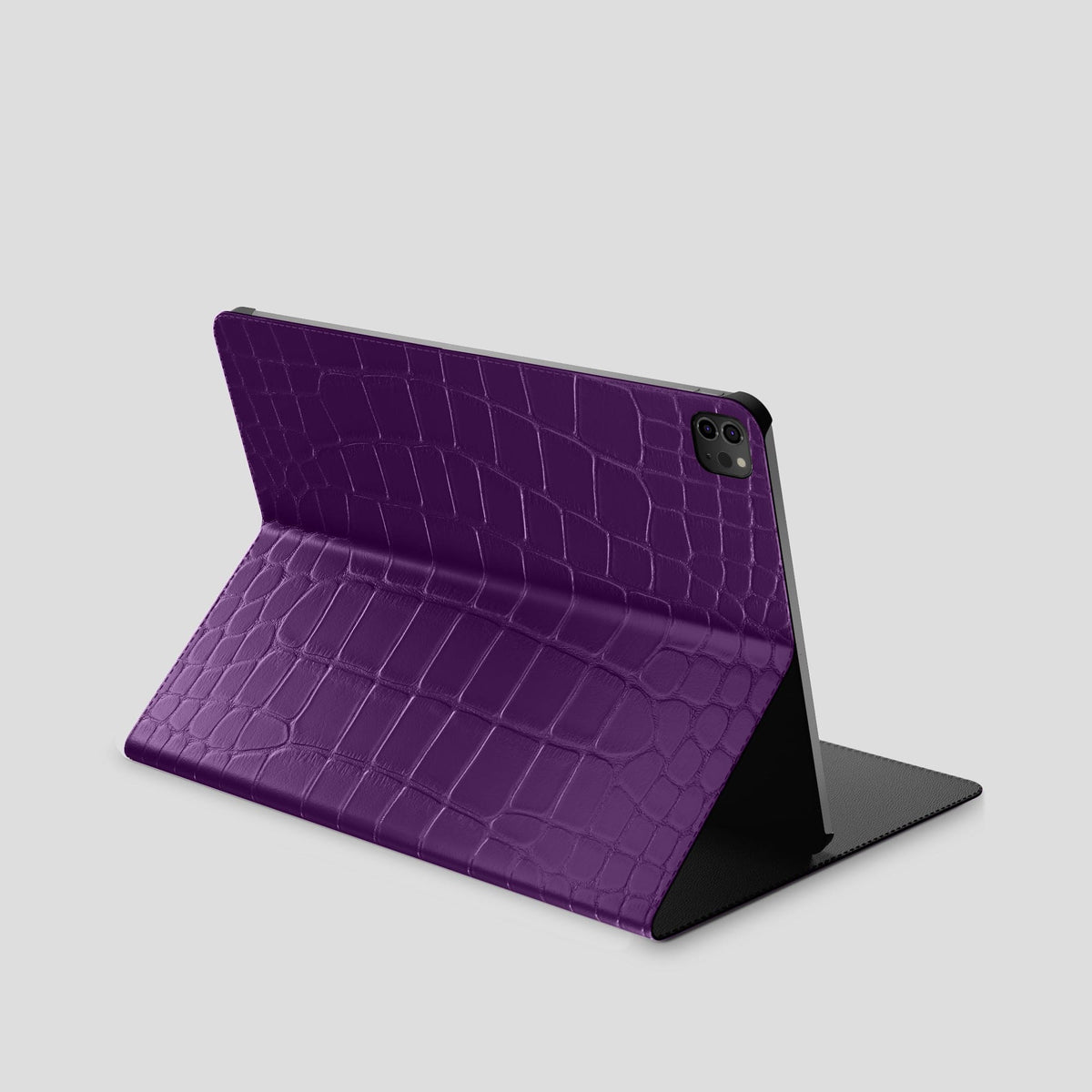 Purple Folio Stand Case For iPad Pro 12.9-inch (5th gen) Alligator -1 | Purple