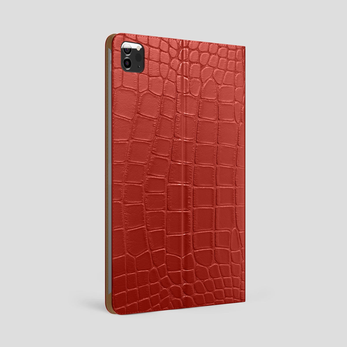 Red Folio Stand Case For iPad Pro 12.9-inch (5th gen) Alligator -2 | Red