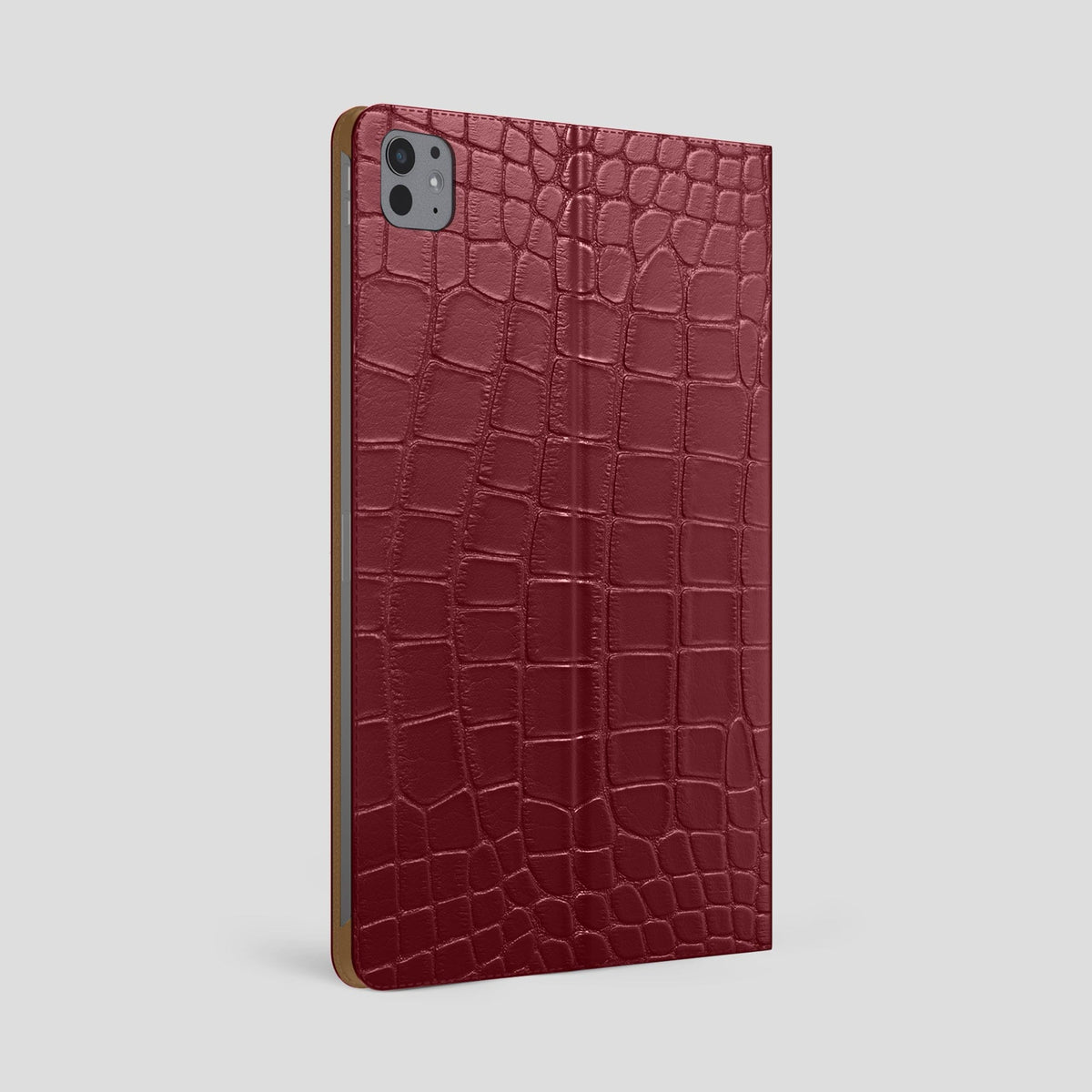 Burgundy Folio Stand Case For iPad Pro 13-inch (7th gen) Alligator -2 | Burgundy