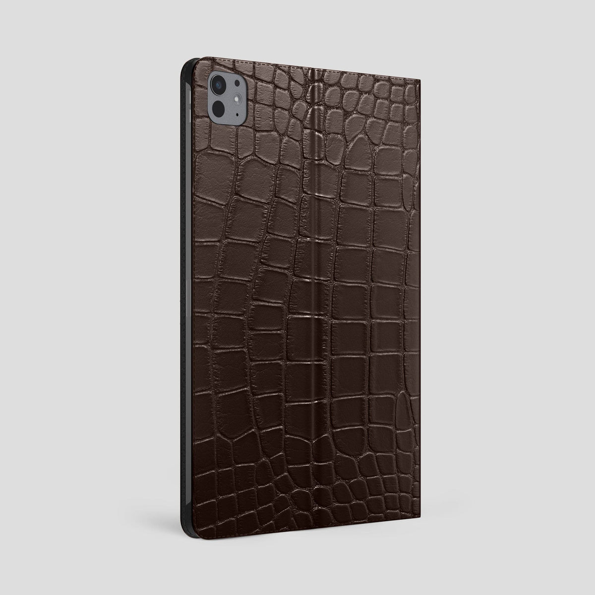 Dark Brown Folio Stand Case For iPad Pro 13-inch (7th gen) Alligator -2 | Dark-Brown