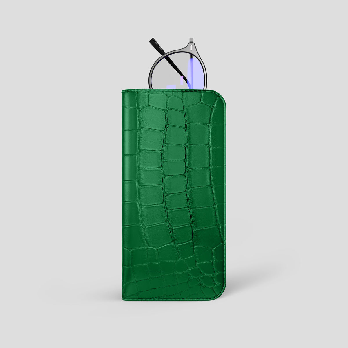 Forest-Green Glasses Case Alligator -1 | Forest-Green