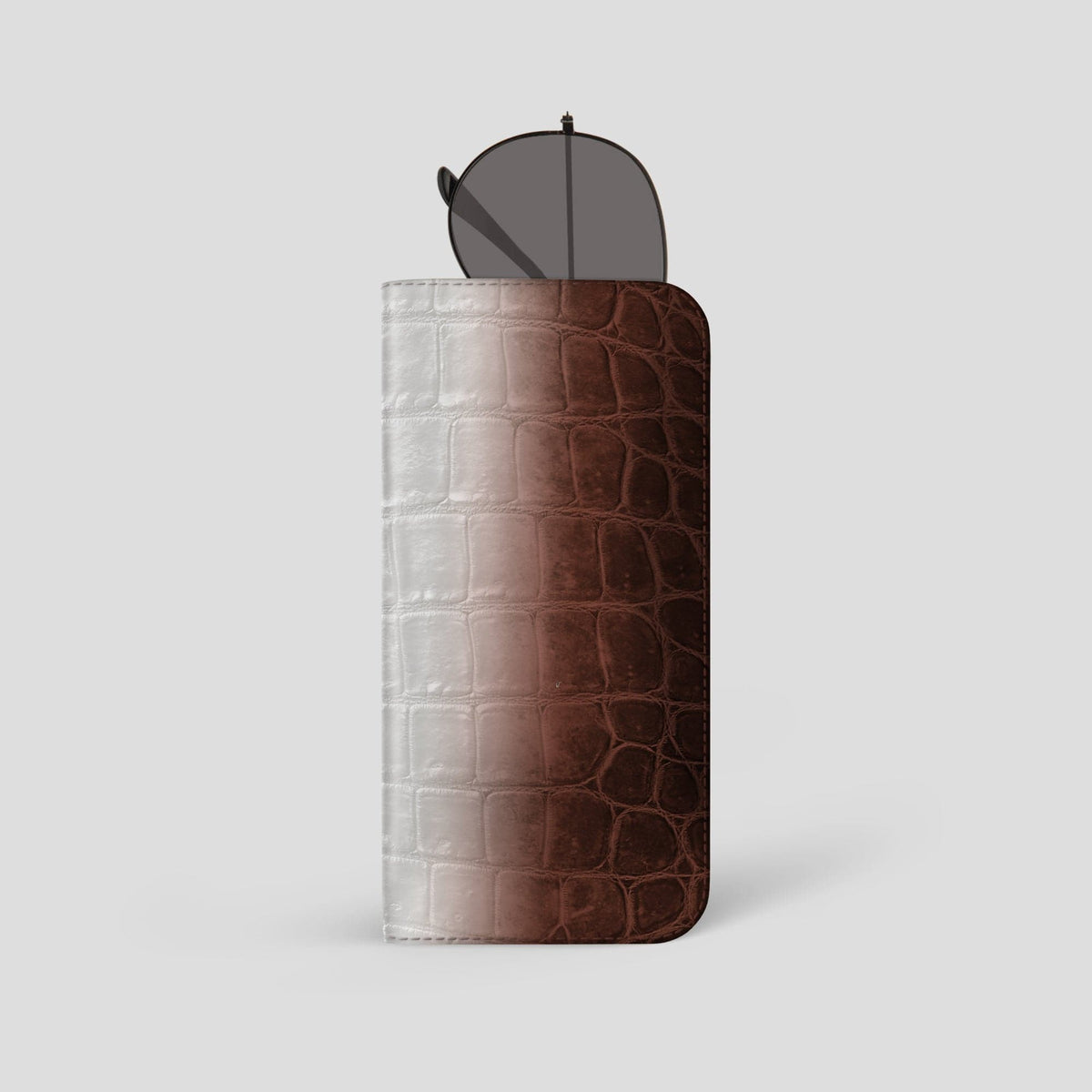 Dark Brown Glasses Case Himalayan Crocodile -1 | Dark-Brown