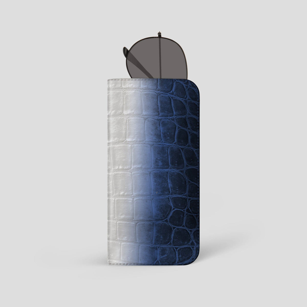 Navy Blue Glasses Case Himalayan Crocodile -1 | Navy-Blue