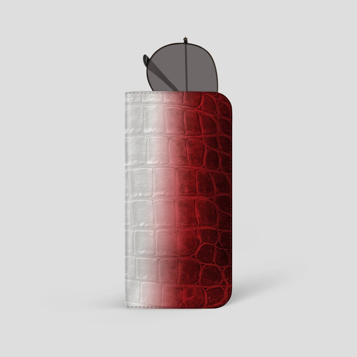 Red Glasses Case Himalayan Crocodile -1 | Red
