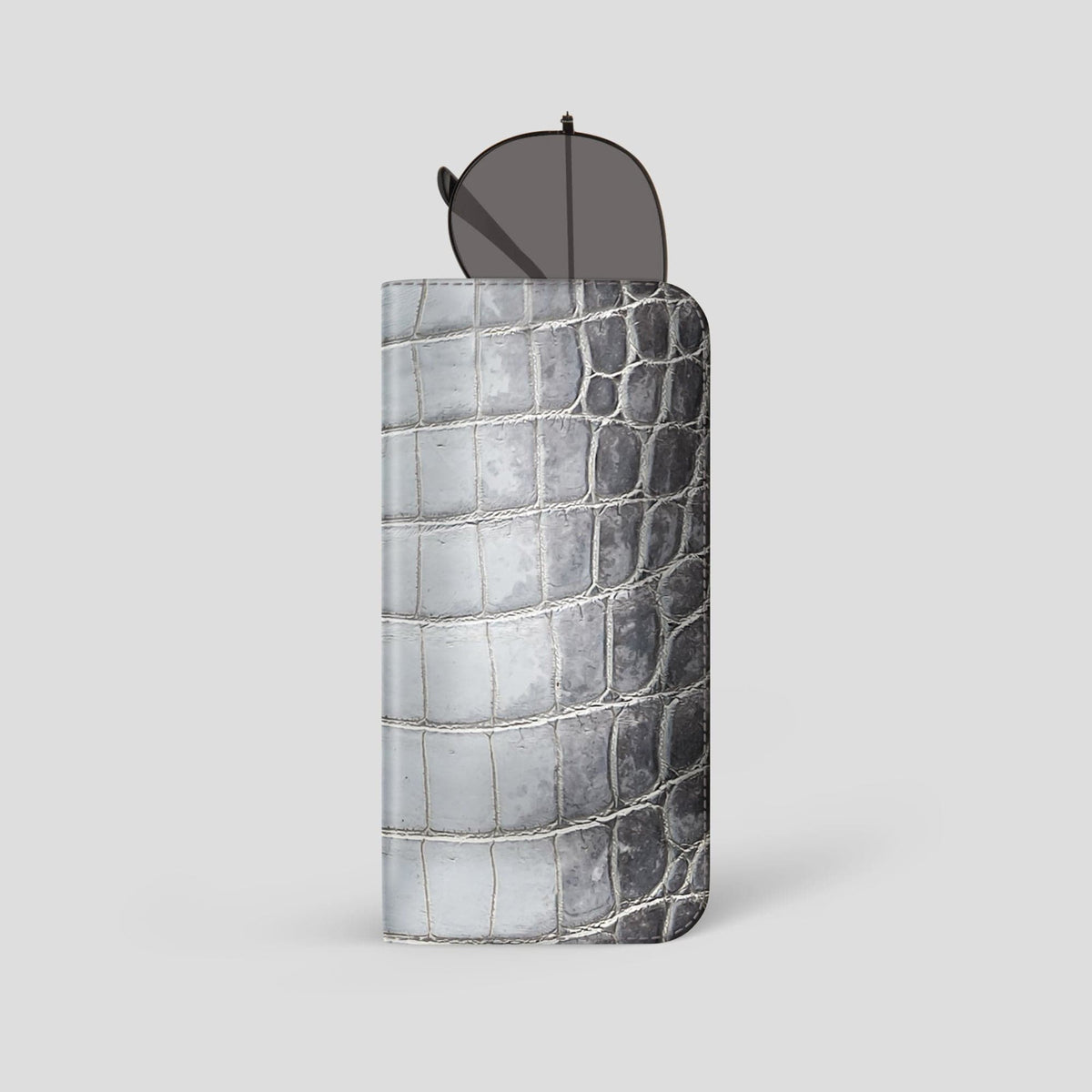 Silver Glasses Case Himalayan Crocodile -1 | Silver