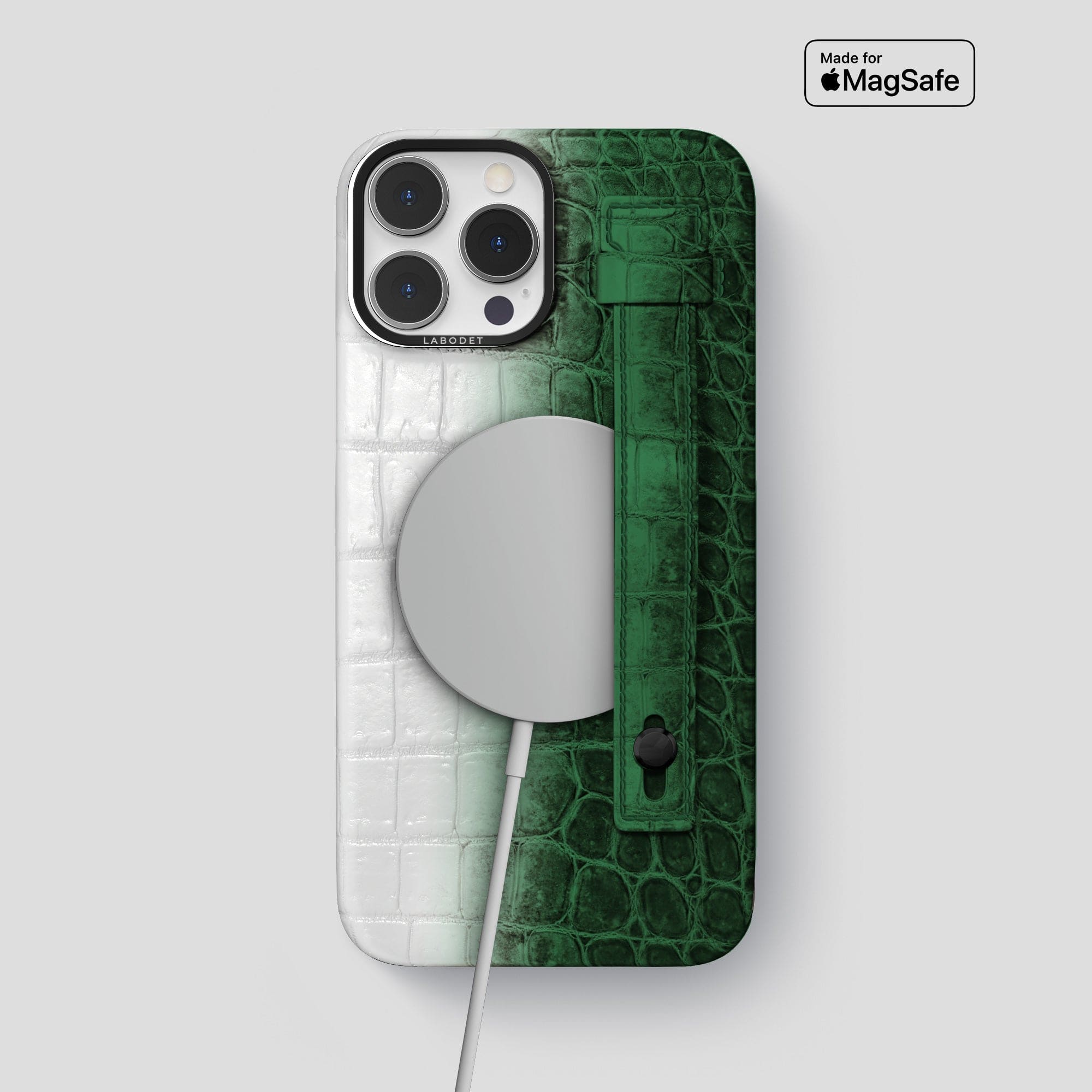 Hand Strap Case For iPhone 15 Pro Max In Himalayan Crocodile · Labodet