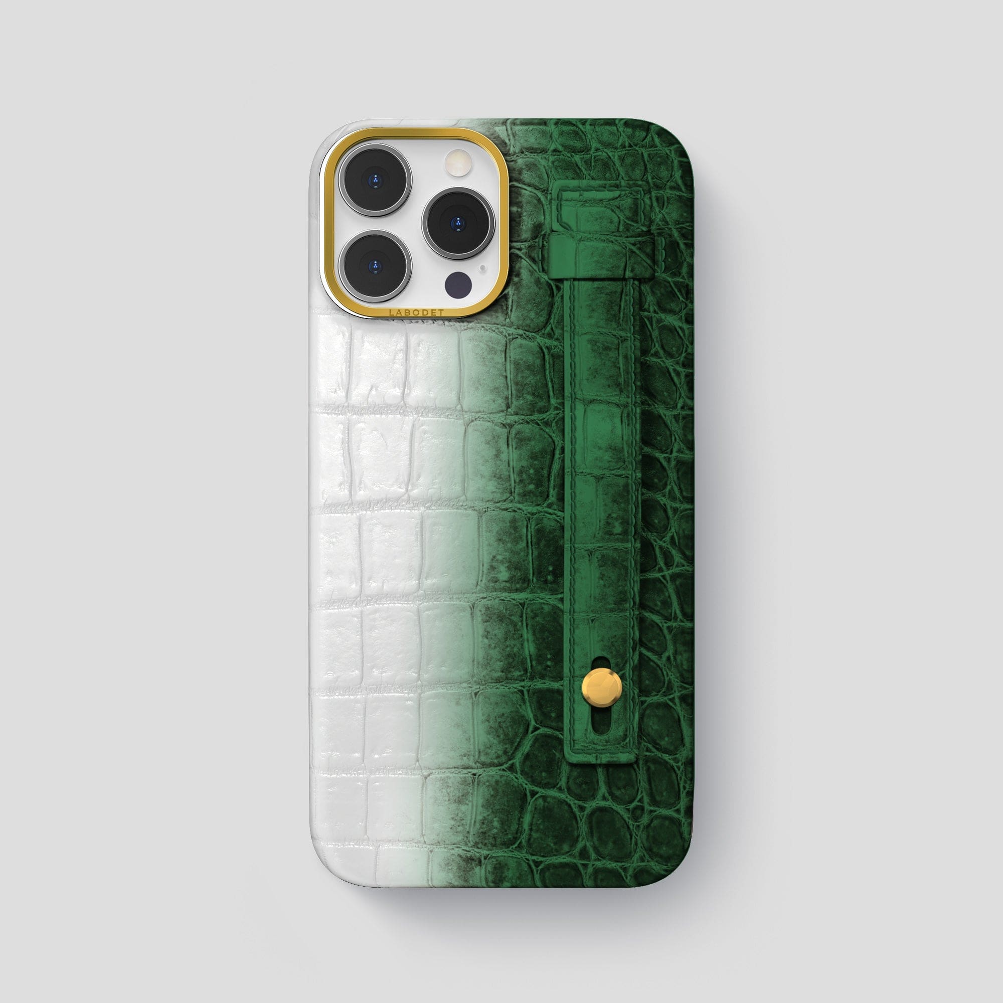 Hand Strap Case For iPhone 15 Pro Max In Himalayan Crocodile · Labodet