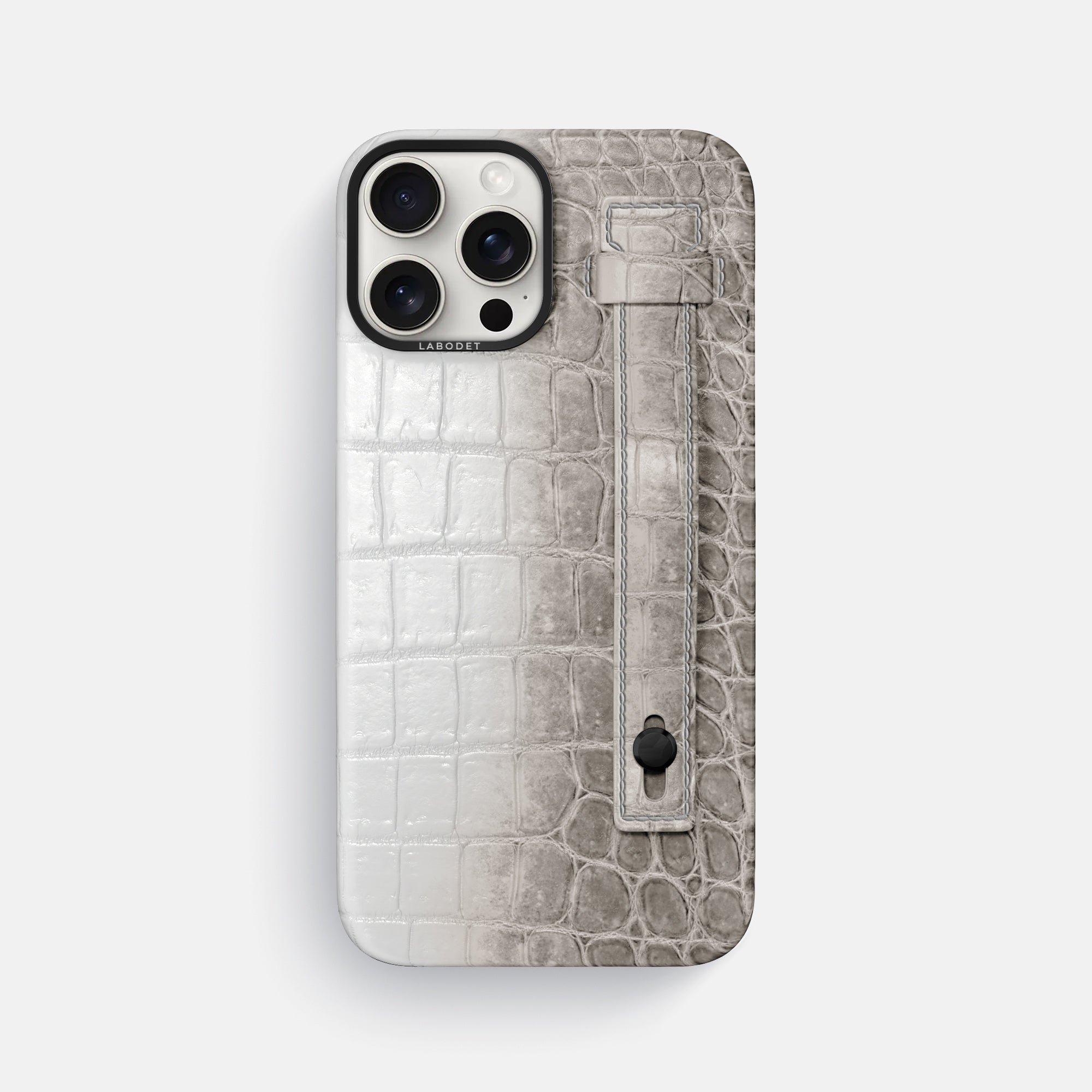 Hand Strap Case For iPhone 16 Pro Max In Himalayan Crocodile