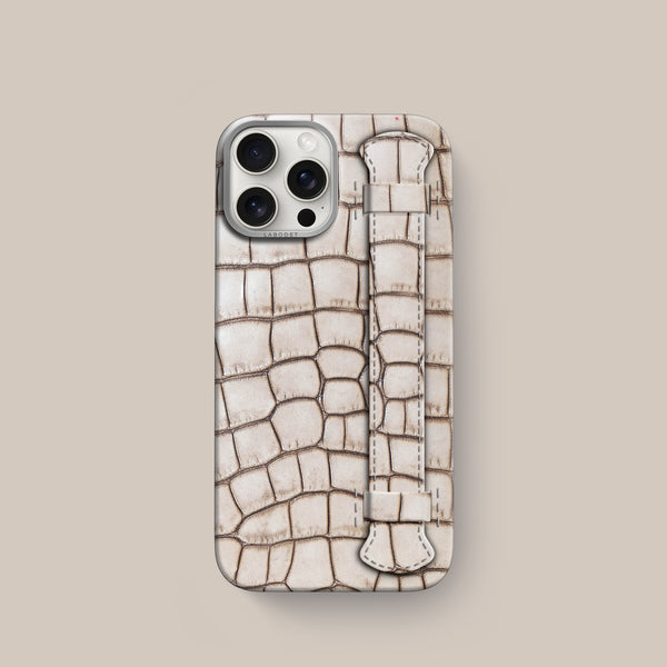 Handle Case 1/1 Cafe Creme For iPhone 16 Pro In Alligator