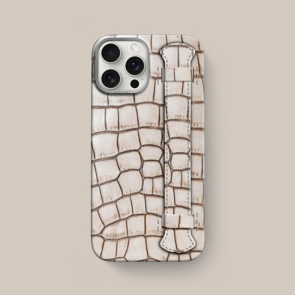 Handle Case 1/1 Cafe Creme For iPhone 16 Pro Max In Alligator
