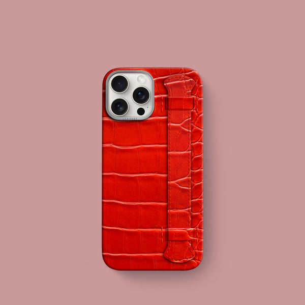 Handle Case Deep Coral For iPhone 16 Pro In Alligator