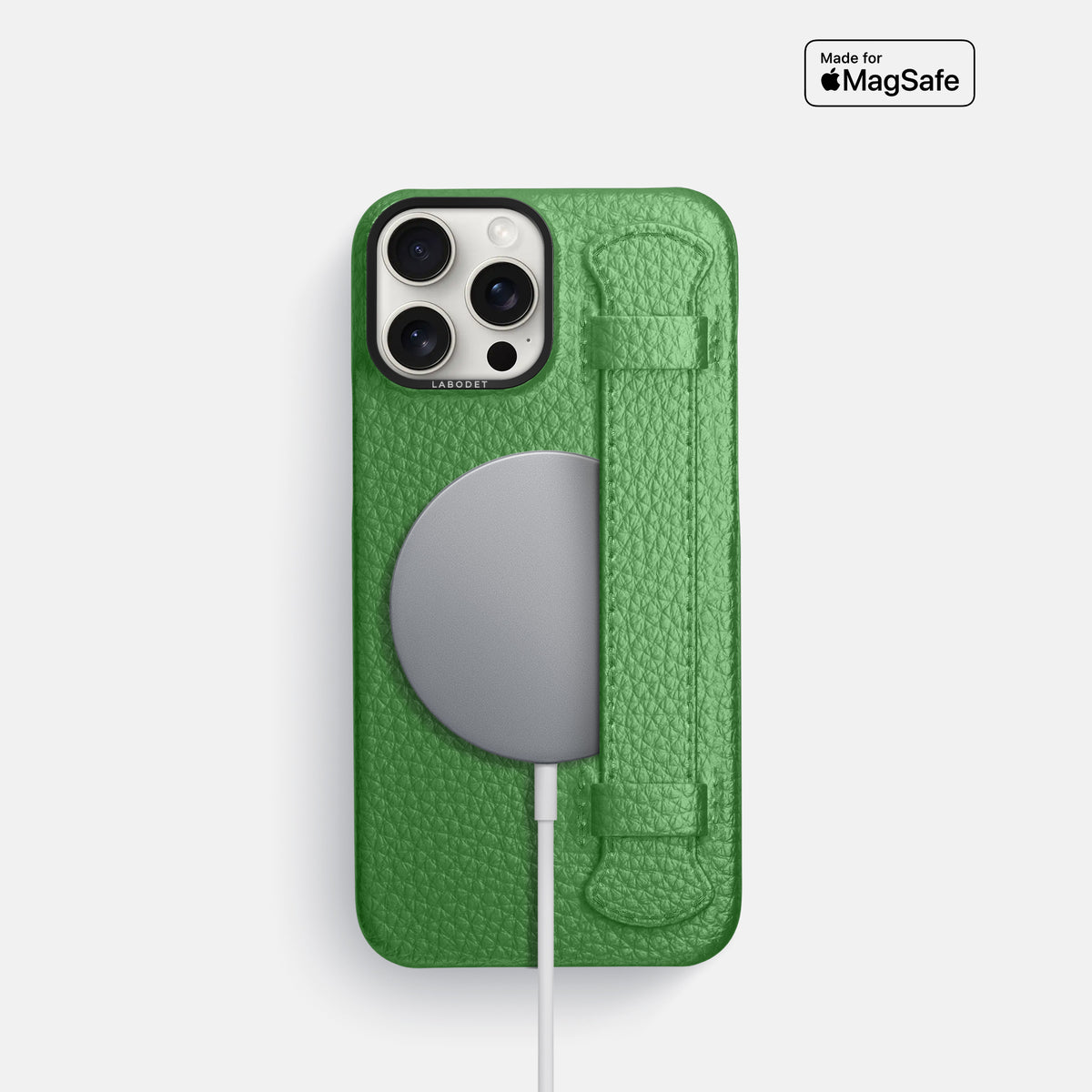 Herb iPhone 16 Pro Handle Case Calf with Black Metal -5 | Herb-Black