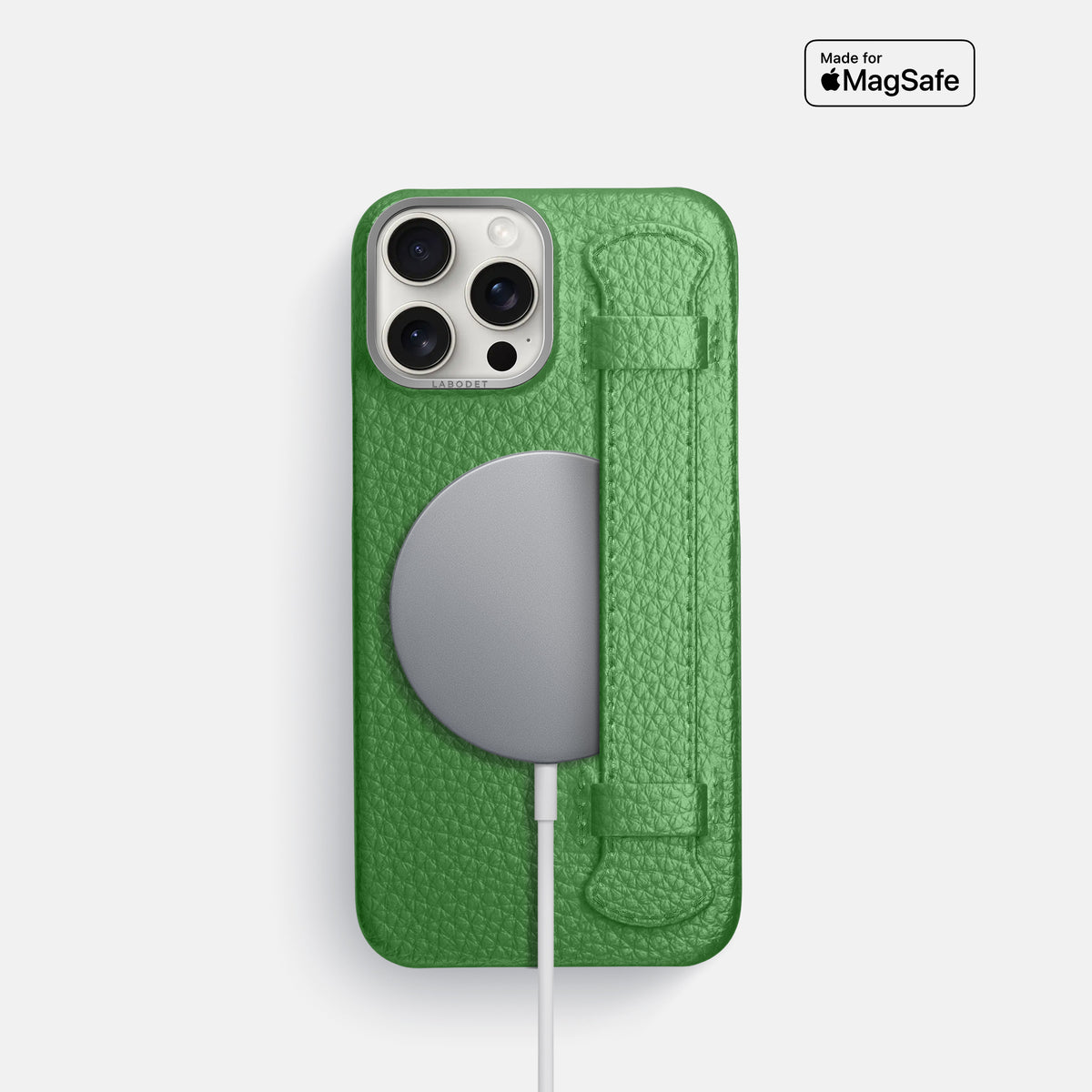 Herb iPhone 16 Pro Handle Case Calf with Steel Metal -5 | Herb-Steel