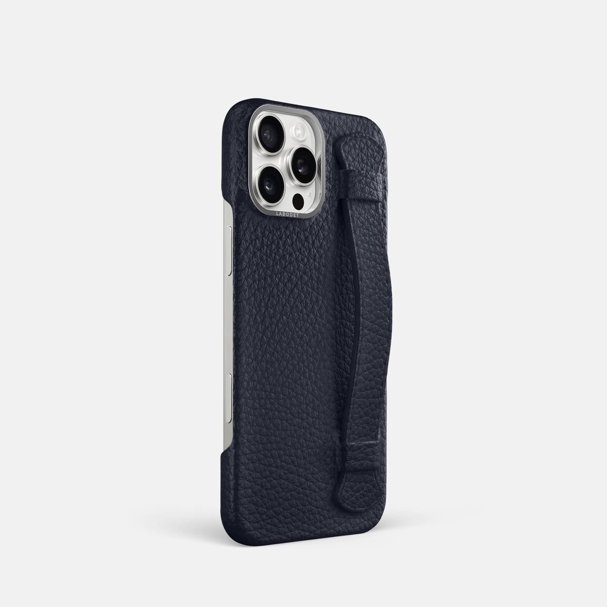 Marine iPhone 16 Pro Handle Case Calf with Steel Metal -2 | Marine-Steel
