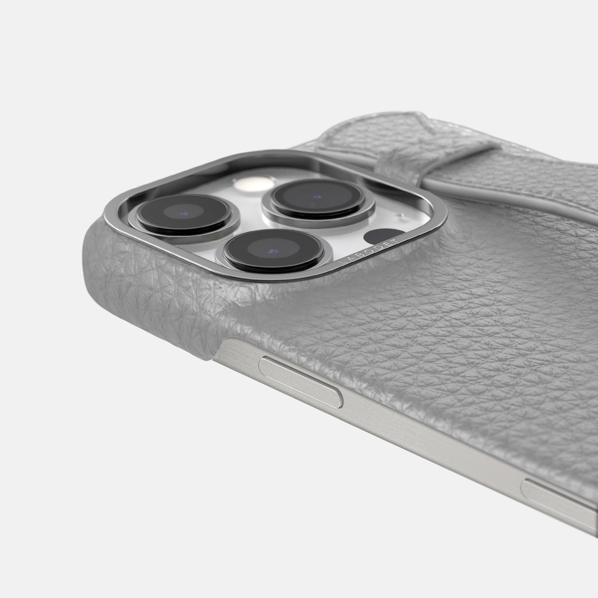 Nuage iPhone 16 Pro Handle Case Calf with Steel Metal -6 | Nuage-Steel