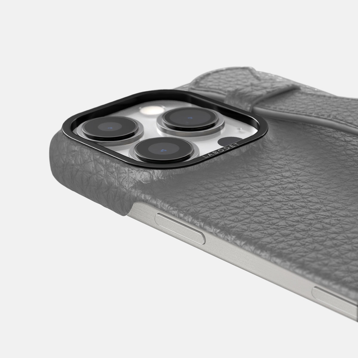 Souris iPhone 16 Pro Handle Case Calf with Black Metal -6 | Souris-Black