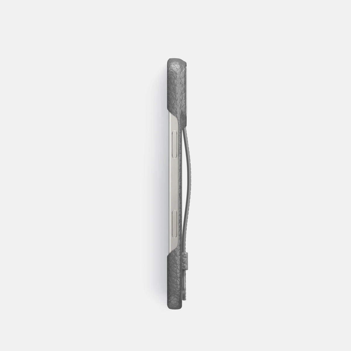 Souris iPhone 16 Pro Handle Case Calf with Steel Metal -3 | Souris-Steel