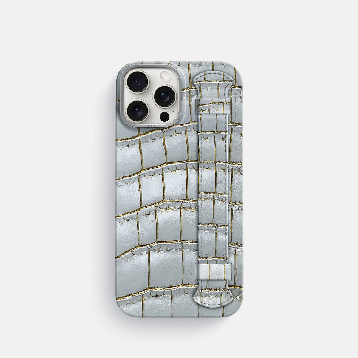 Arctic iPhone 16 Pro Handle Case Himalayan Crocodile with Steel Metal -1 | Arctic-Steel