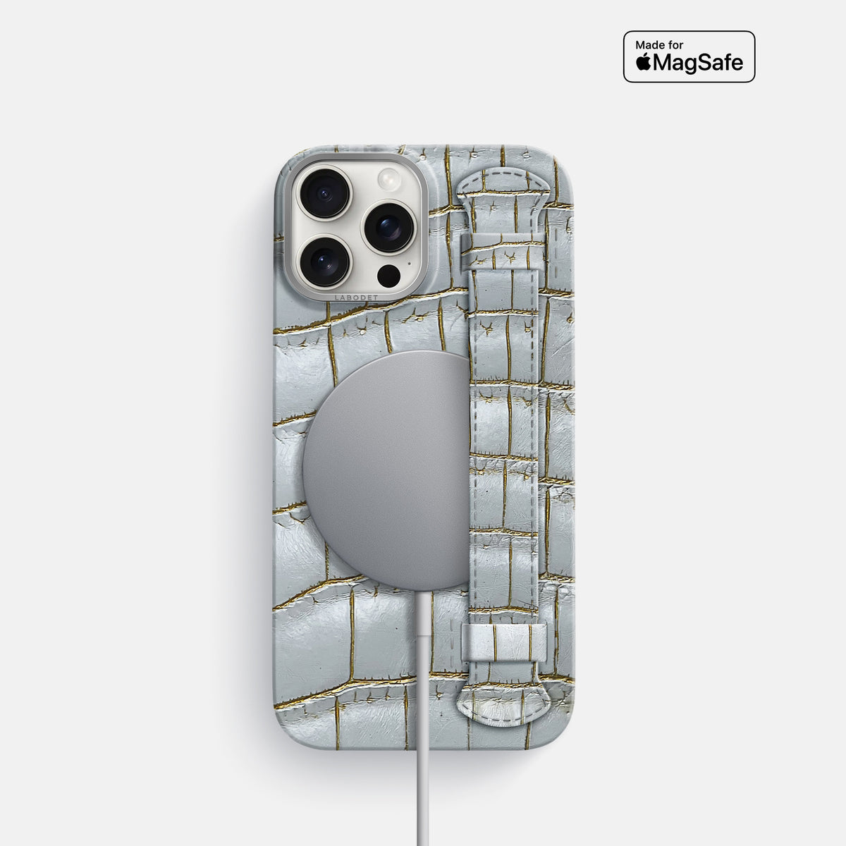 Arctic iPhone 16 Pro Handle Case Himalayan Crocodile with Steel Metal -5 | Arctic-Steel
