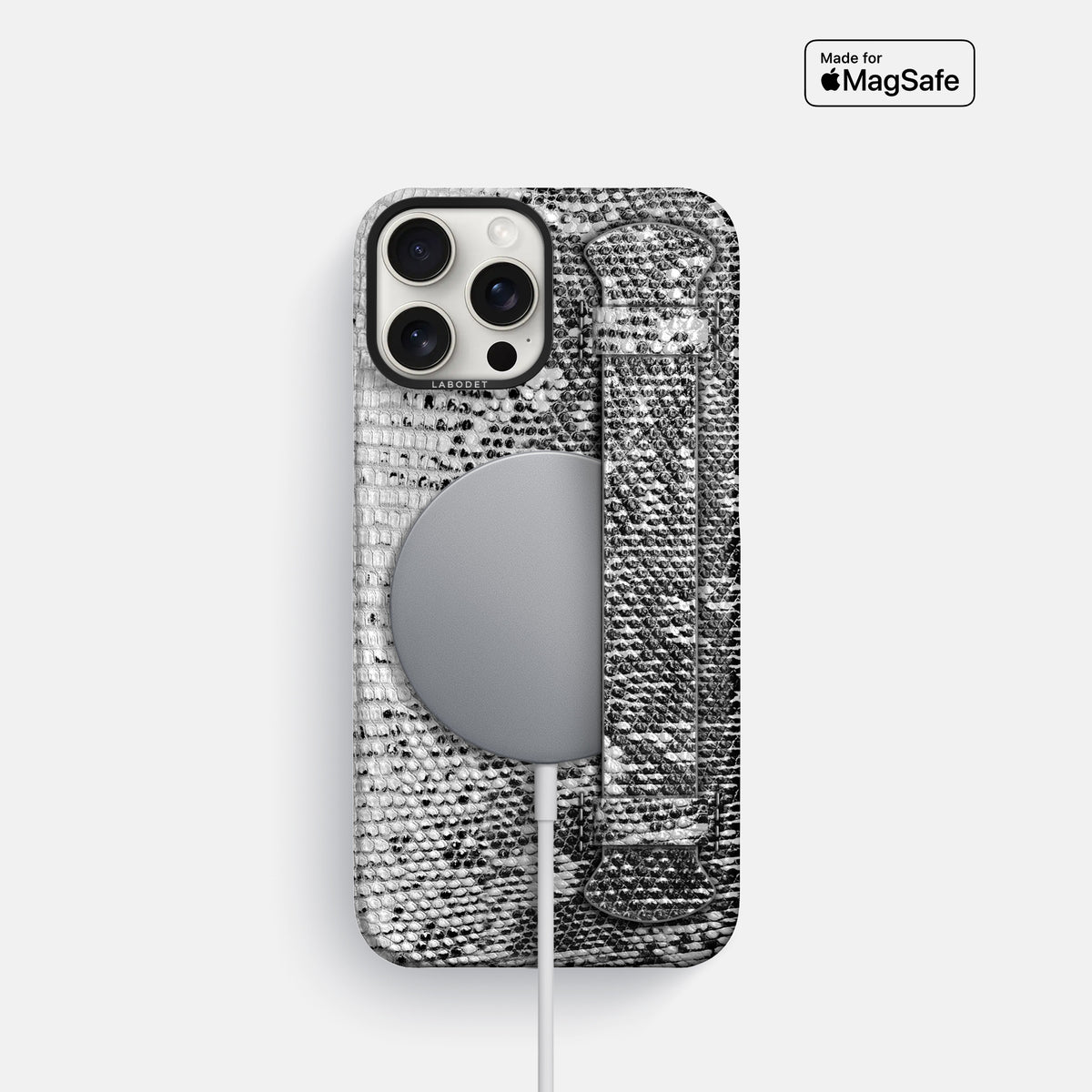 Dark iPhone 16 Pro Himalayan Lizard Handle Case with Black Metal -5 | Dark-Black
