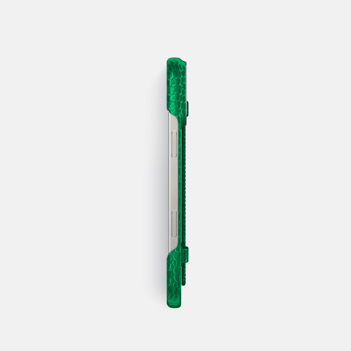 Apple-Green iPhone 16 Pro Handle Case Lizard with Steel Metal -3 | Apple-Green-Steel
