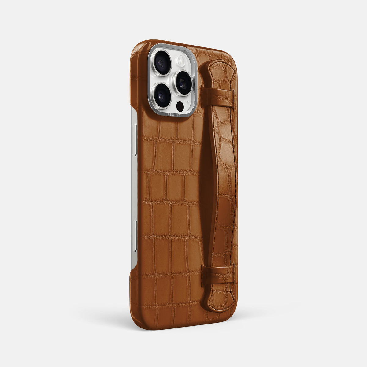 Honey iPhone 16 Pro Max Handle Case Alligator with Steel Metal -2 | Honey-Steel