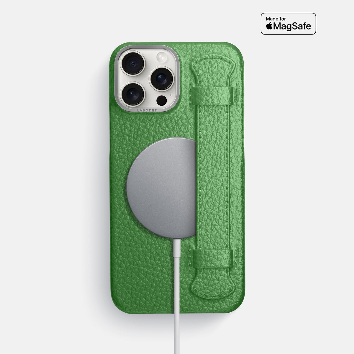 Herb iPhone 16 Pro Max Handle Case Calf with Steel Metal -5 | Herb-Steel