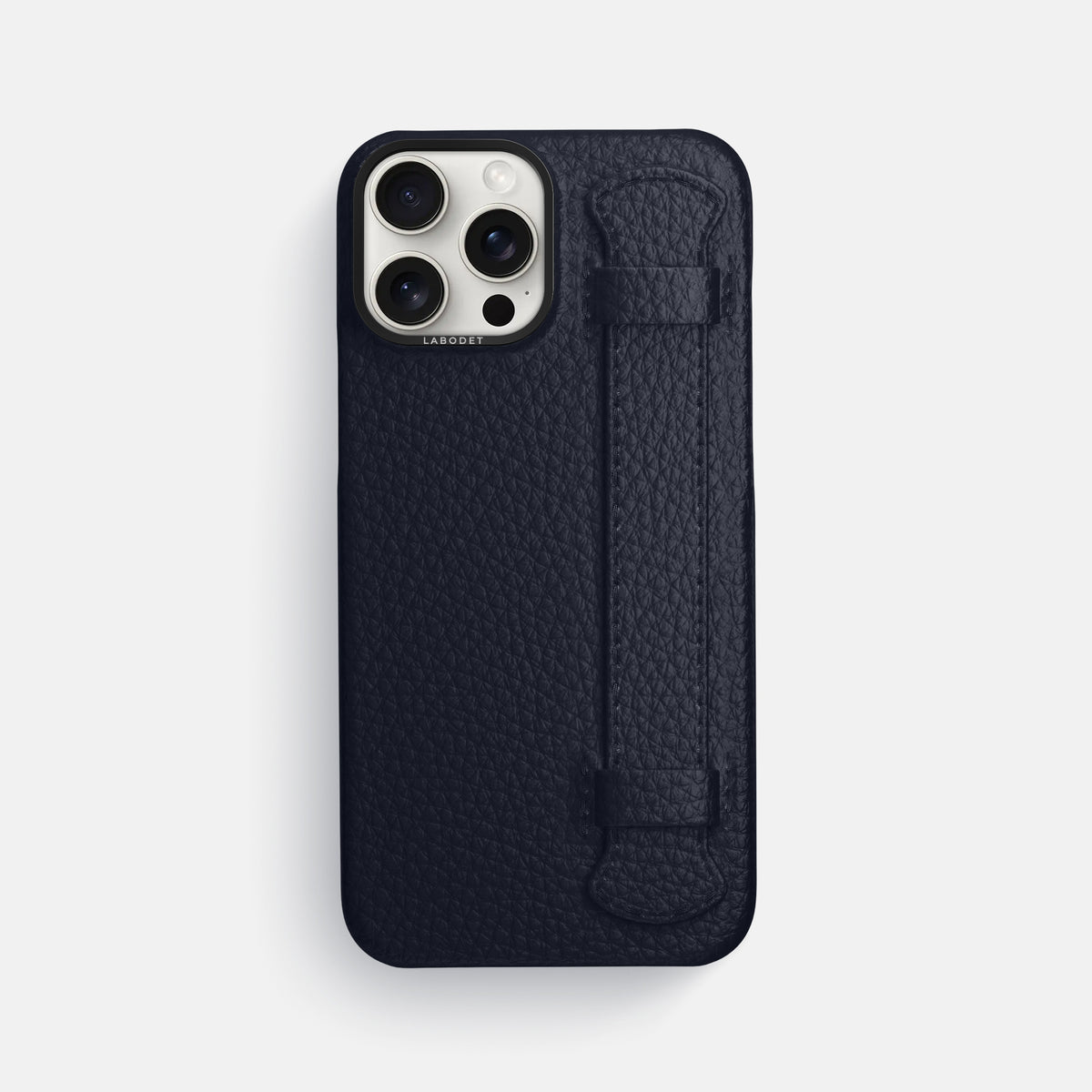 Marine iPhone 16 Pro Max Handle Case Calf with Black Metal -1 | Marine-Black
