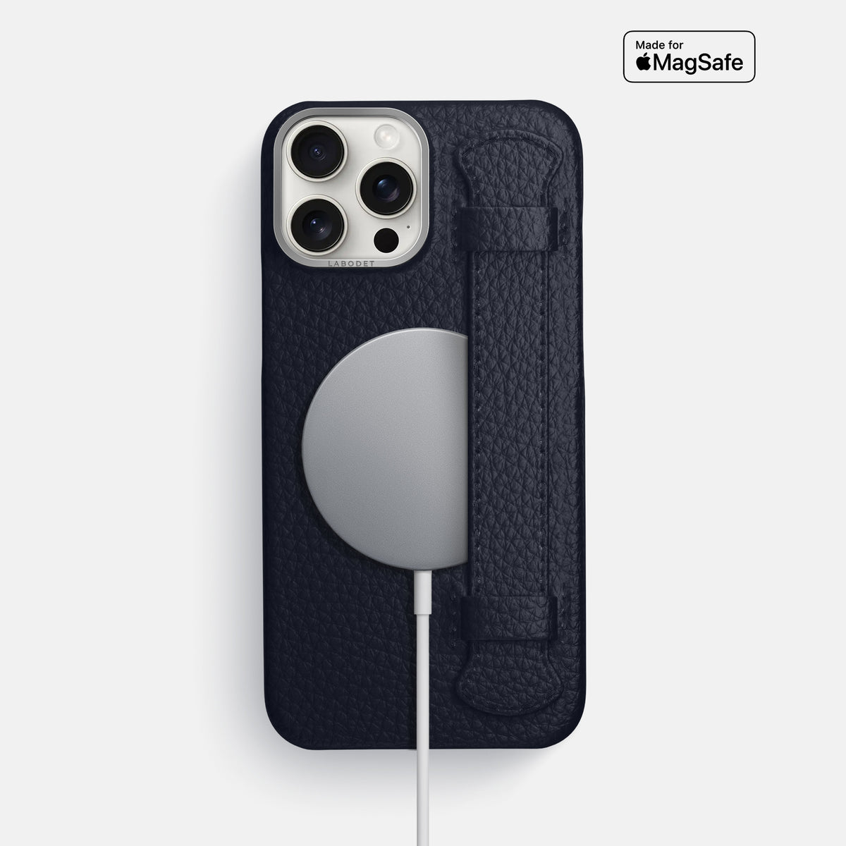 Marine iPhone 16 Pro Max Handle Case Calf with Steel Metal -5 | Marine-Steel