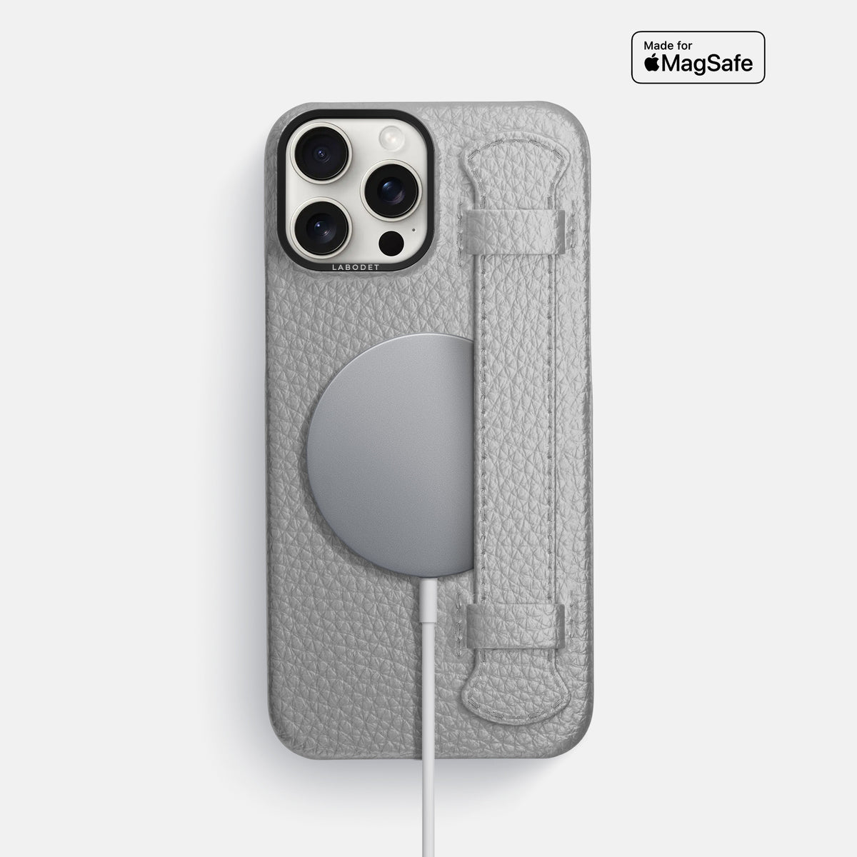 Nuage iPhone 16 Pro Max Handle Case Calf with Black Metal -5 | Nuage-Black