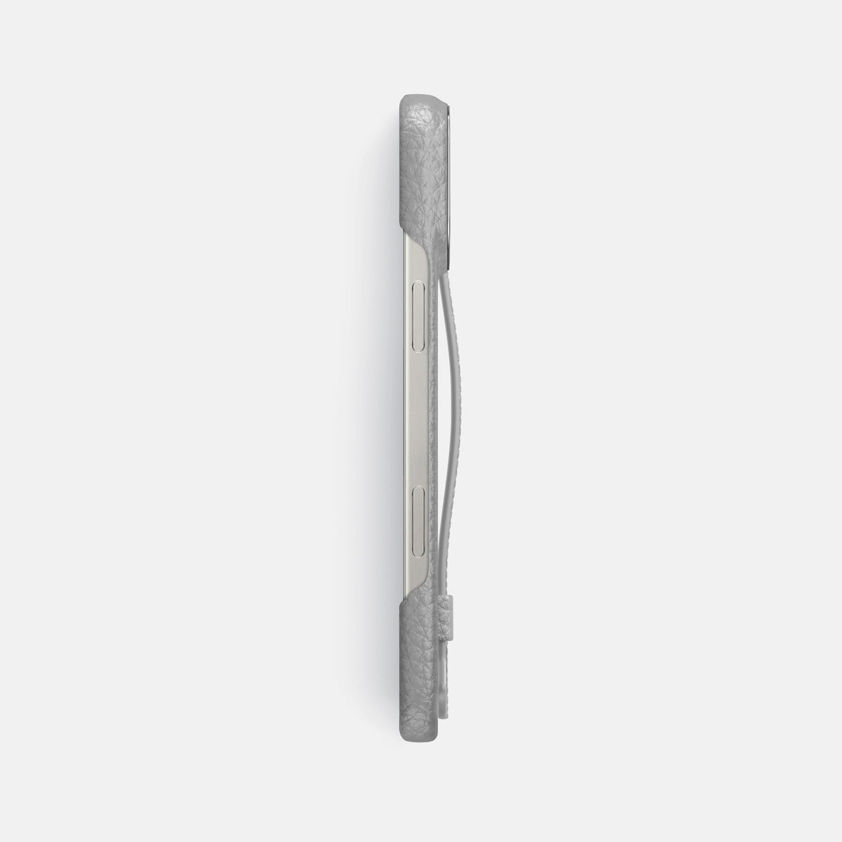 Nuage iPhone 16 Pro Max Handle Case Calf with Steel Metal -3 | Nuage-Steel