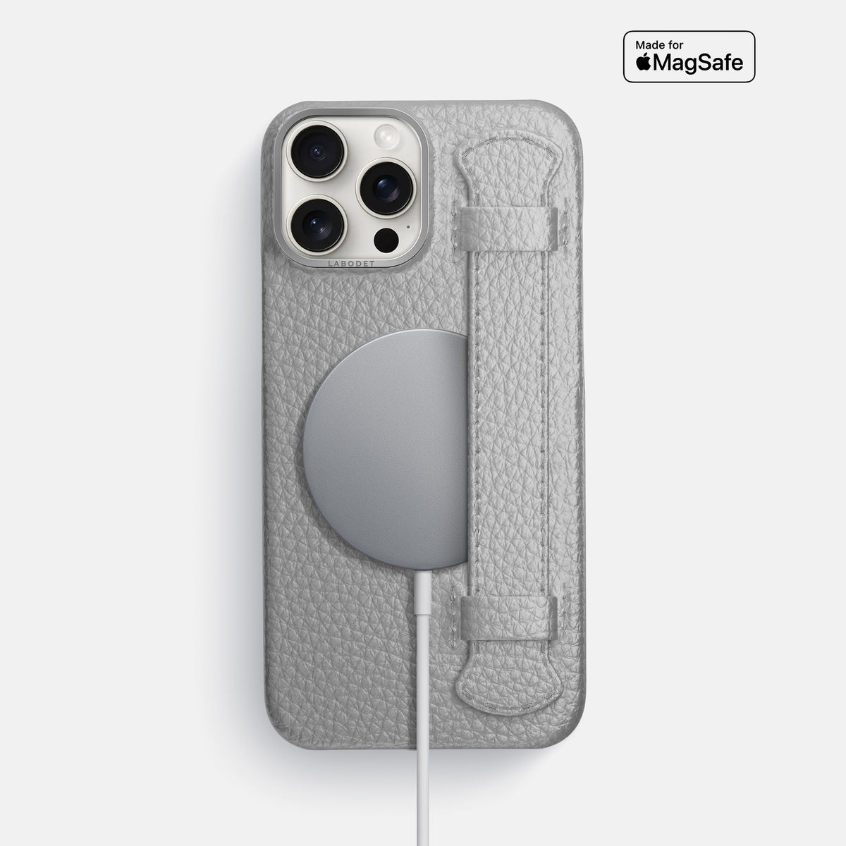 Nuage iPhone 16 Pro Max Handle Case Calf with Steel Metal -5 | Nuage-Steel