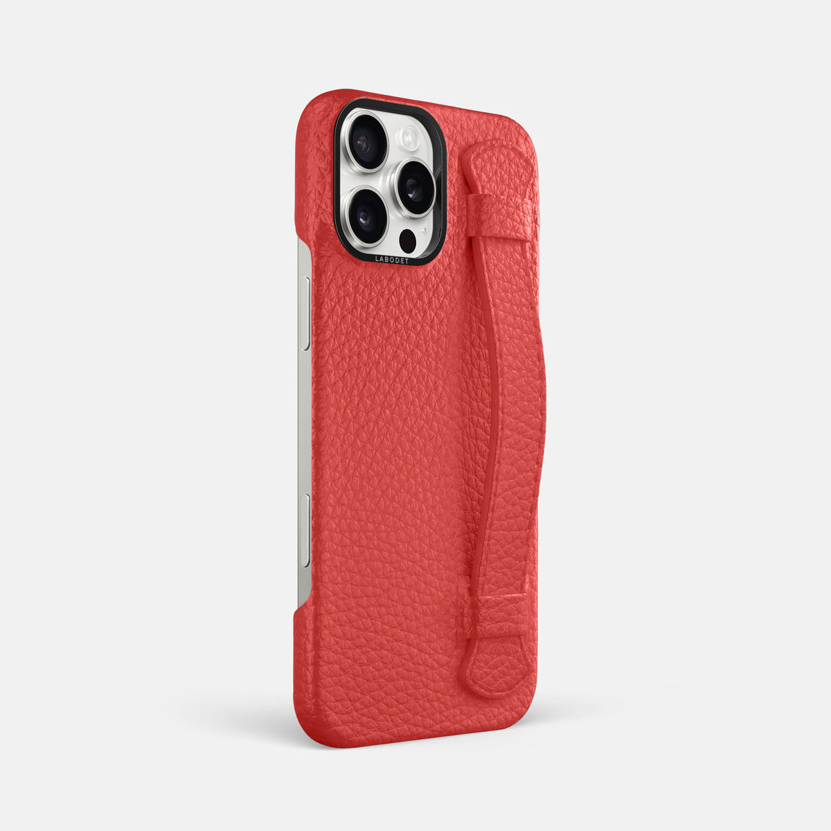 Red iPhone 16 Pro Max Handle Case Calf with Black Metal -2 | Red-Black