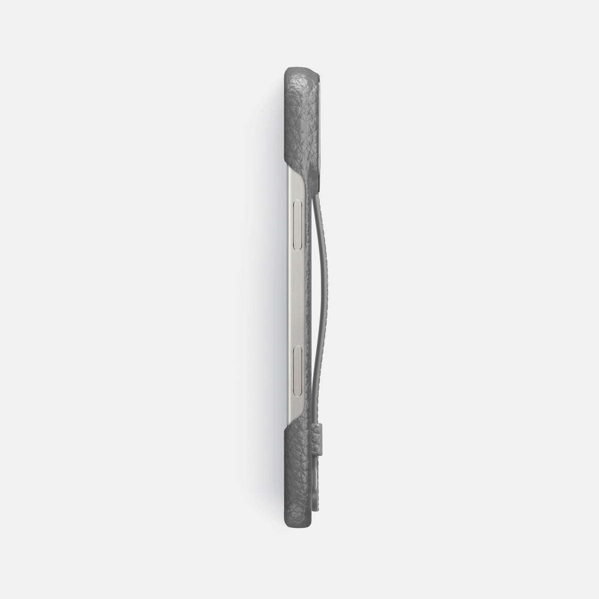 Souris iPhone 16 Pro Max Handle Case Calf with Steel Metal -3 | Souris-Steel
