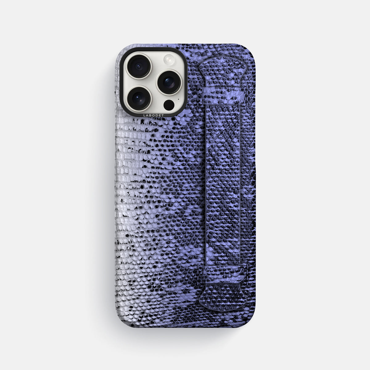 Navy-Blue iPhone 16 Pro Max Himalayan Lizard Handle Case with Black Metal -1 | Navy-Blue-Black