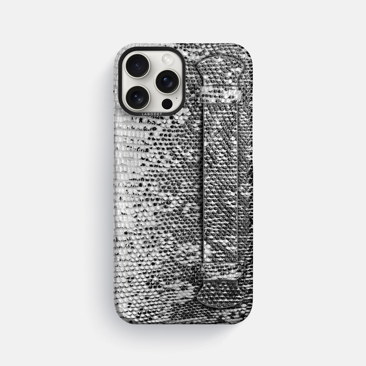 Dark iPhone 16 Pro Max Himalayan Lizard Handle Case with Black Metal -1 | Dark-Black