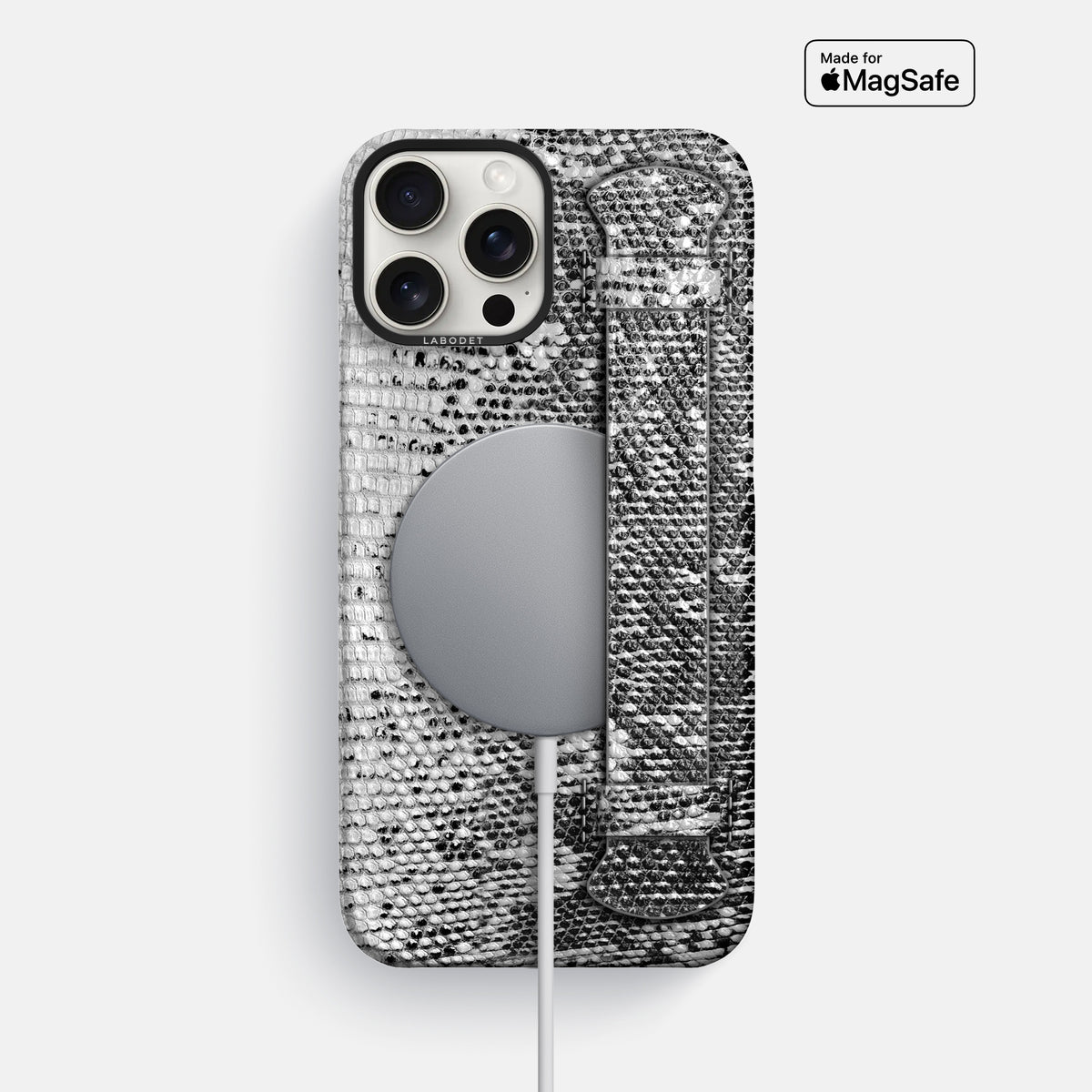Dark iPhone 16 Pro Max Himalayan Lizard Handle Case with Black Metal -5 | Dark-Black
