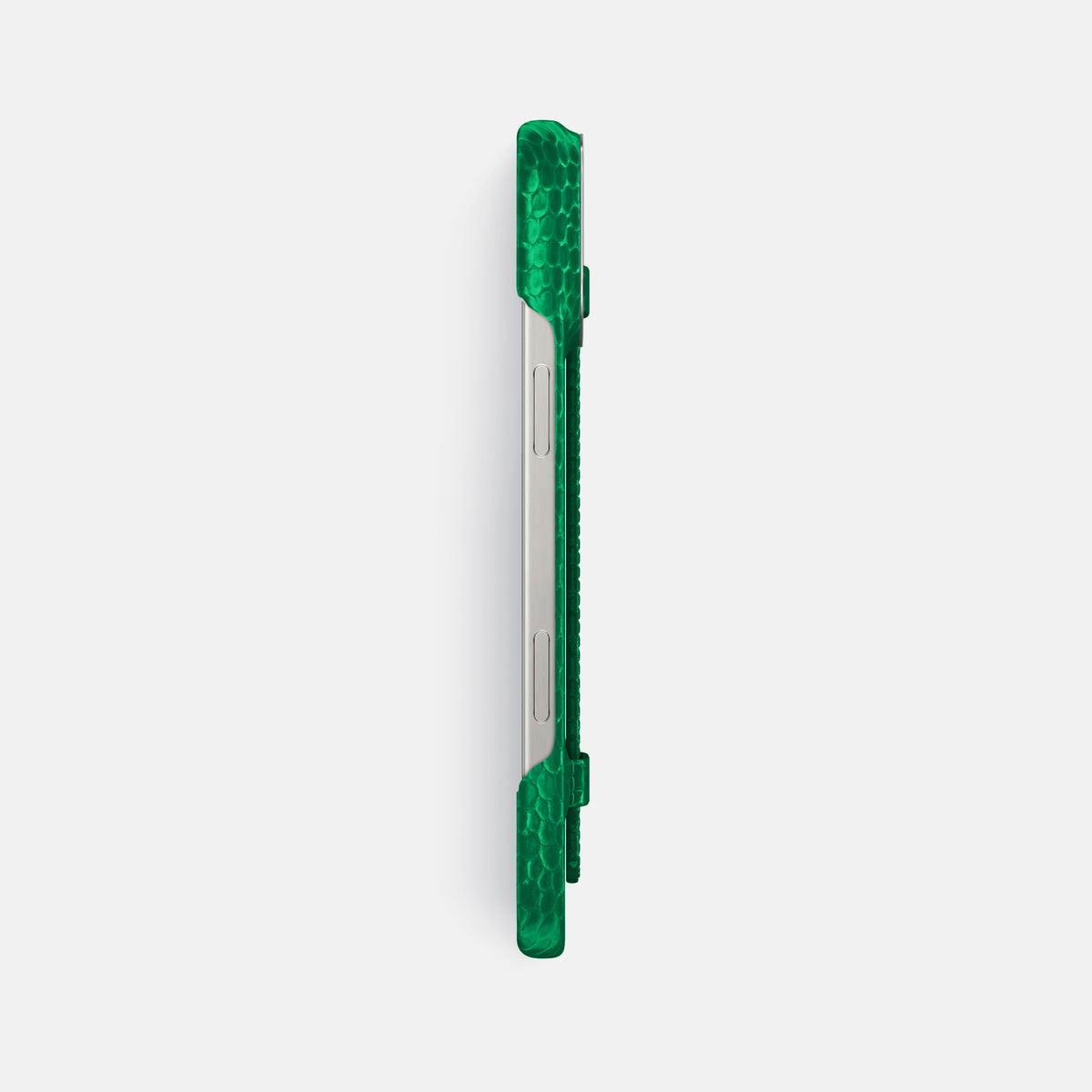 Apple-Green iPhone 16 Pro Max Handle Case Lizard with Steel Metal -3 | Apple-Green-Steel