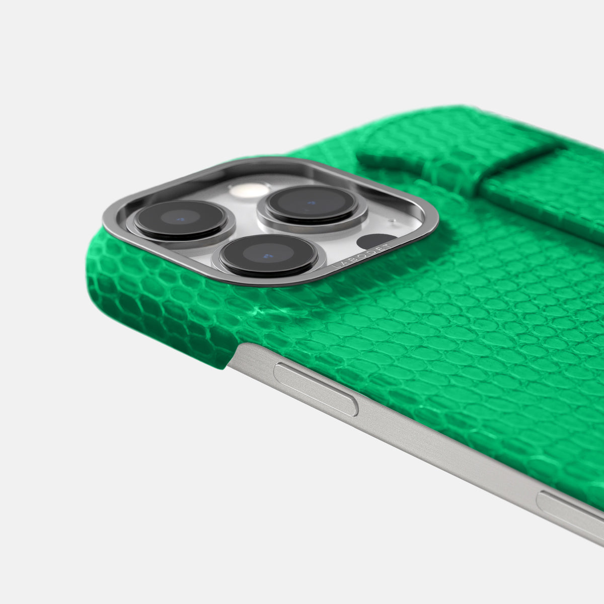 Apple-Green iPhone 16 Pro Max Handle Case Lizard with Steel Metal -6 | Apple-Green-Steel