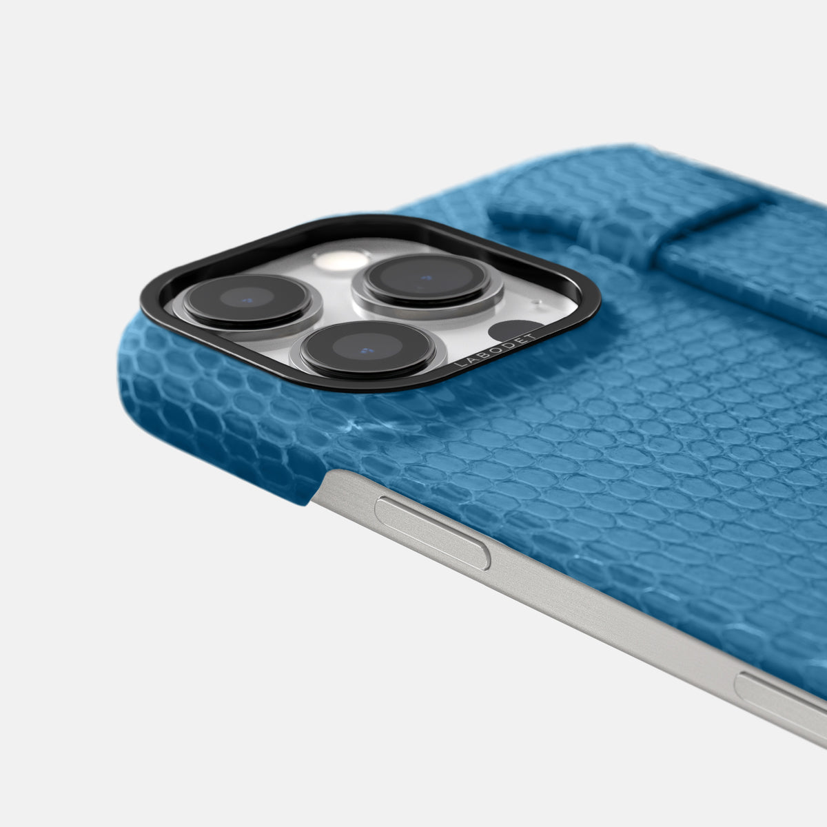 Blue iPhone 16 Pro Max Handle Case Lizard with Black Metal -6 | Blue-Black