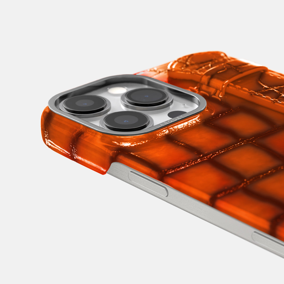 Clay-Court iPhone 16 Pro Max Handle Case Patina Alligator with Steel Metal -6 | Clay-Court-Steel