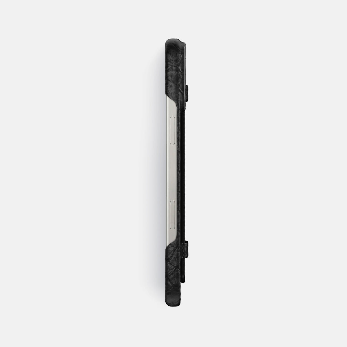 Black iPhone 16 Pro Max Handle Case Python with Steel Metal -3 | Black-Steel