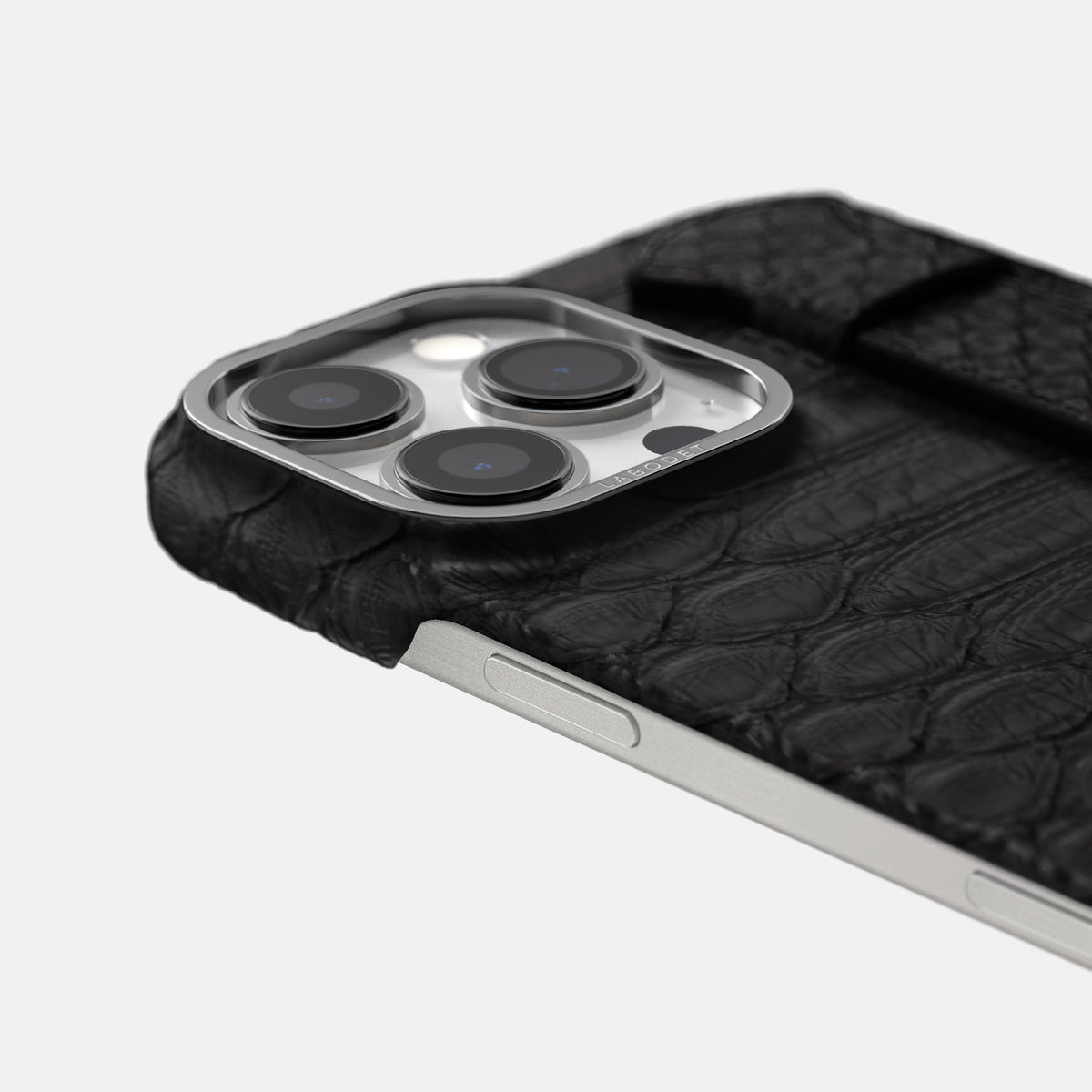 Black iPhone 16 Pro Max Handle Case Python with Steel Metal -6 | Black-Steel