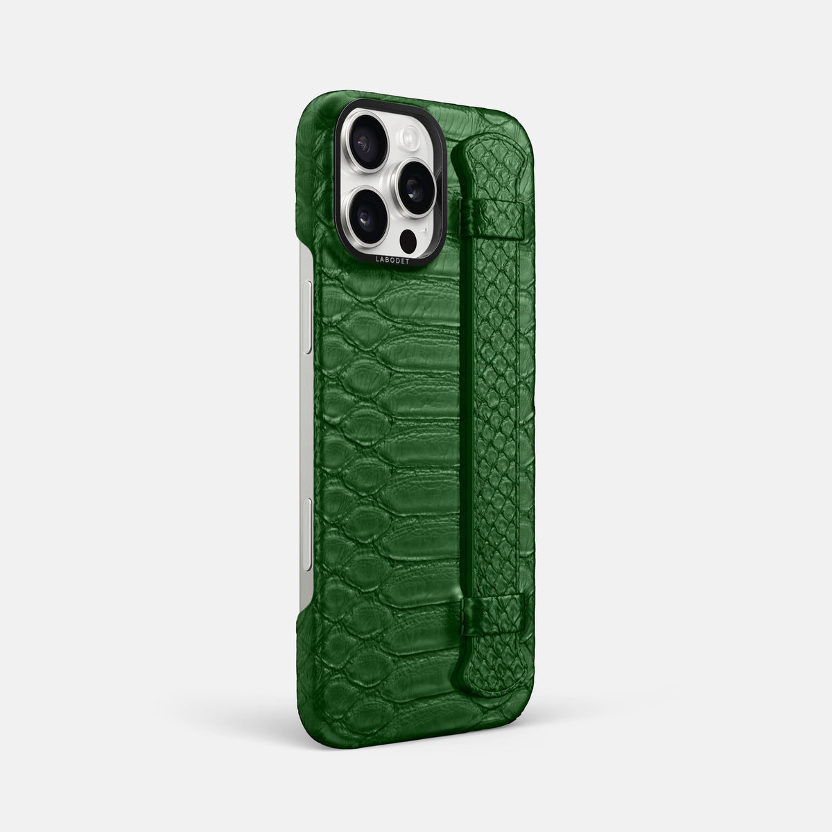 Green iPhone 16 Pro Max Handle Case Python with Black Metal -2 | Green-Black
