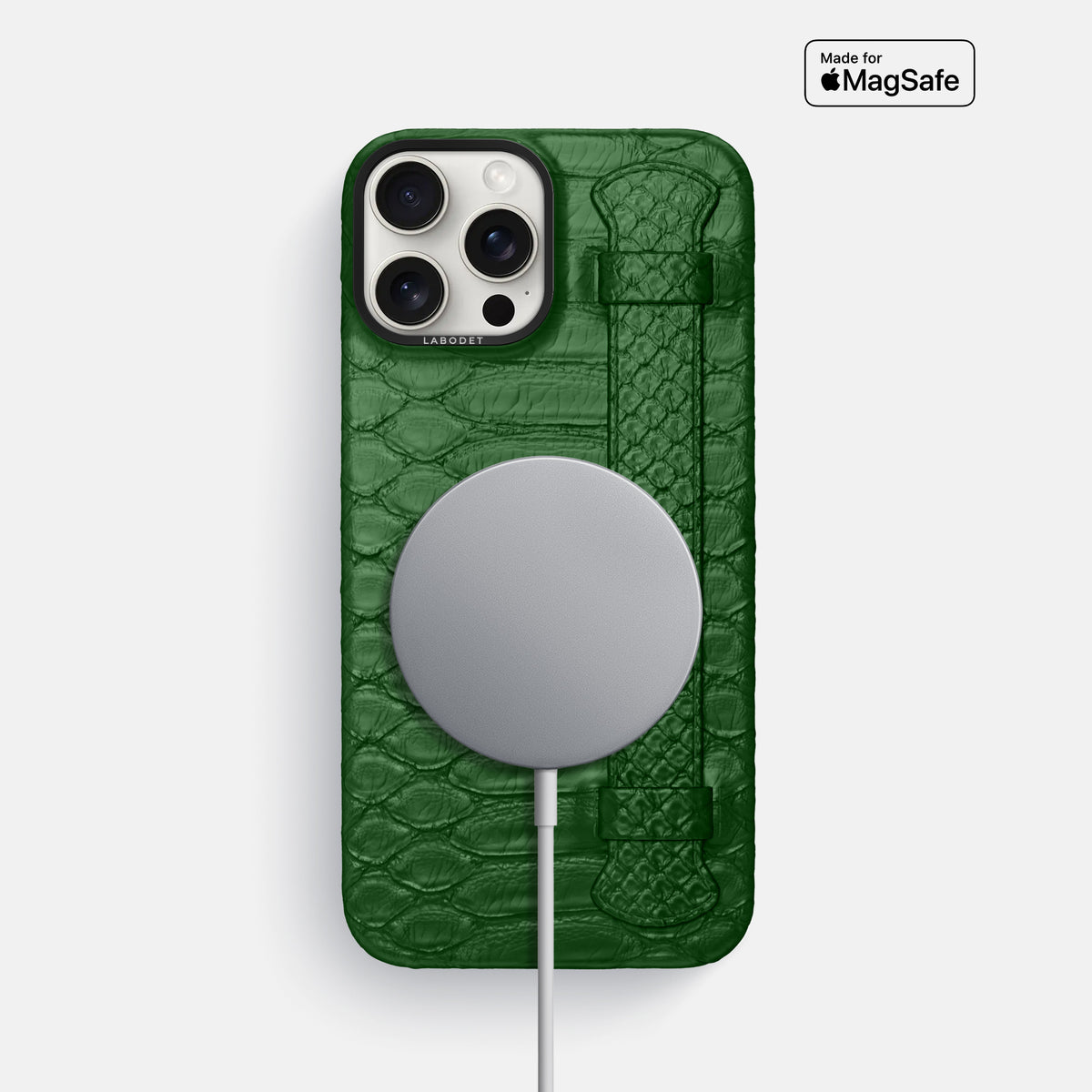 Green iPhone 16 Pro Max Handle Case Python with Black Metal -5 | Green-Black