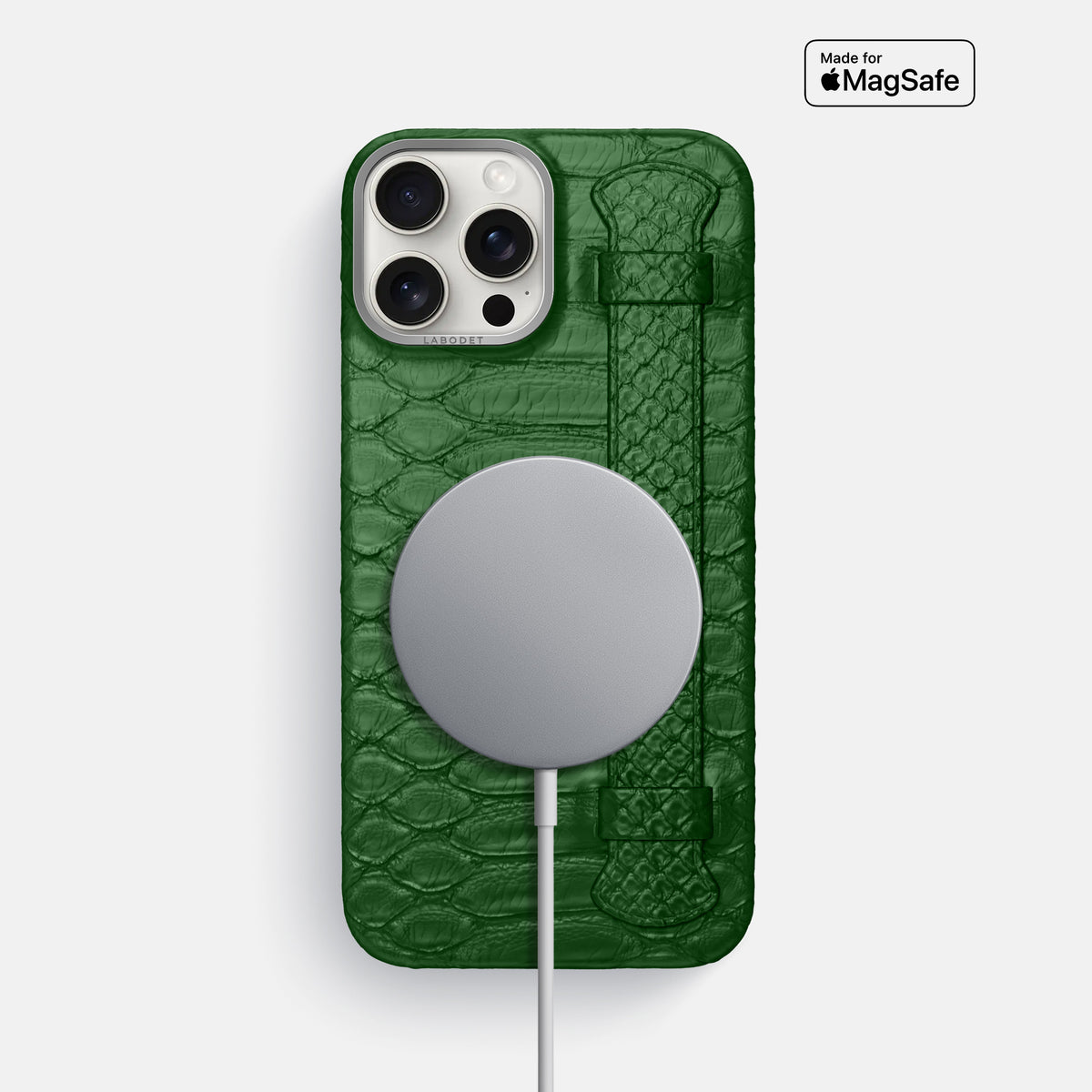 Green iPhone 16 Pro Max Handle Case Python with Steel Metal -5 | Green-Steel