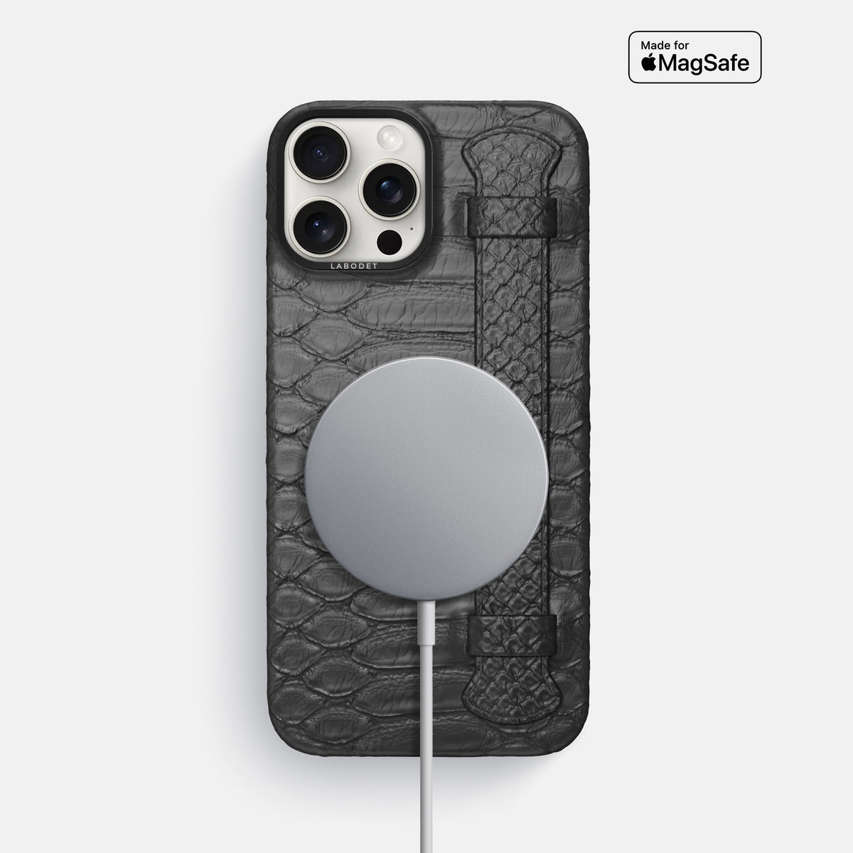Grey iPhone 16 Pro Max Handle Case Python with Black Metal -5 | Grey-Black